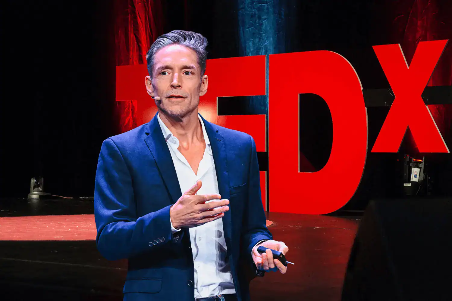 Dr Richard Chambers on the TEDx stage